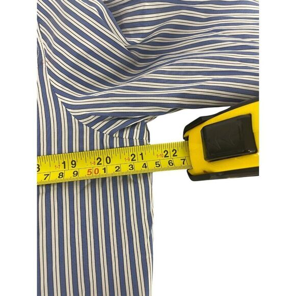 Zara  Stefano Pilati Women Dress M Blue Striped Placket Long Sleeve 9078/702 NWT - Picture 9 of 11
